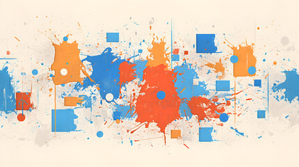 Vibrant digital artwork creative color splash and modern abstract design