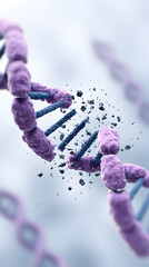 Exploring dna structure digital art in a scientific laboratory environment