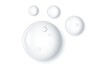 Collagen gel, cosmetic product for skin care, lotion or essence droplets isolated on transparent background