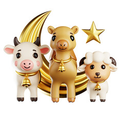 Sacrificial Animals of Eid al Adha 3D Icon