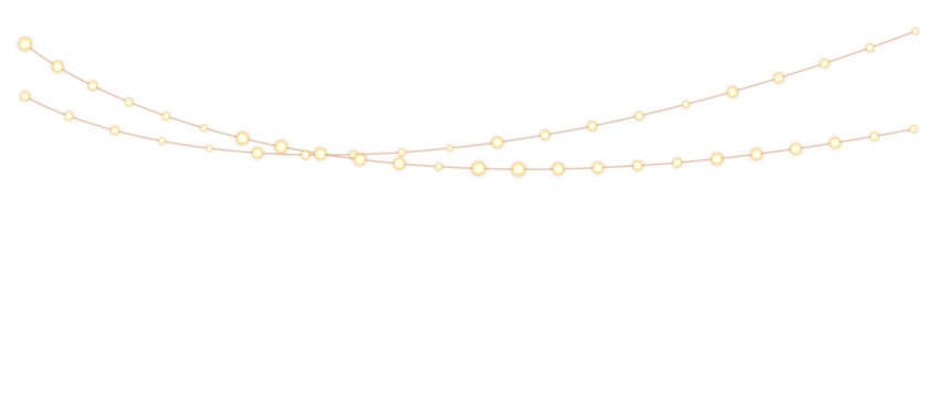 Png christmas lights on a transparent background. Christmas light PNG. Set of Christmas glowing garlands. For advertising invitations, web banners, postcards. Vector. Christmas decoration, LED lam - Powered by Adobe