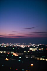 Fototapeta premium Twilight sky with deep purples and blues