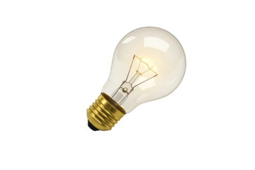 light bulb isolated on transparent background png 