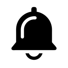Notification bell icon, simple design, for app interface