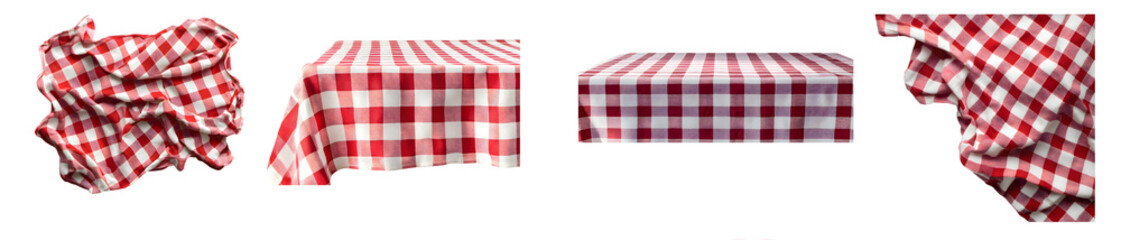 Varieties of Red and White Checked Tablecloths for Different Settings