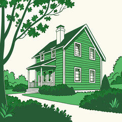 green house vector icon 