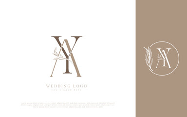 AY initial monogram wedding logo