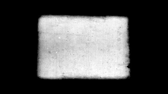 Free Scratched Film Frame Overlay Video black and white paint  Vintage film frame with scratch effects and damage to add old movie projector look to your video download 8mm Film Frame Overlays 