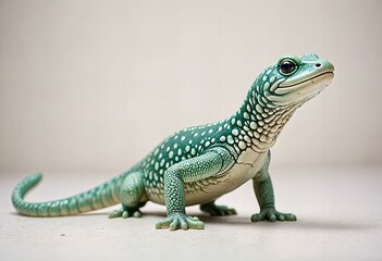 Fototapeta premium Elegant Showing Salamander statue isolated on a white background