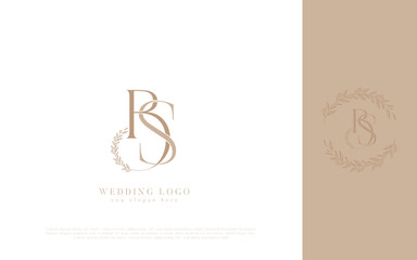 BS Abstract Letters Wedding Monogram Logo