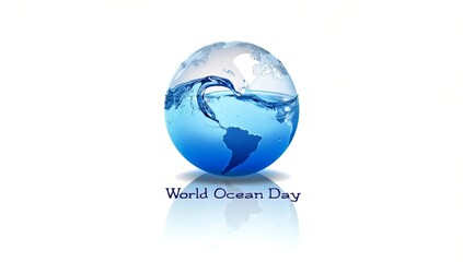Obraz premium Celebrating World Ocean Day with a focus on ocean conservation and awareness initiatives