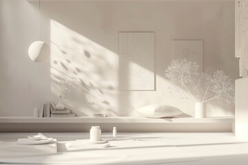 modern minimalist living room interior