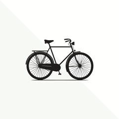 Fototapeta premium silhouette of classical bicycle