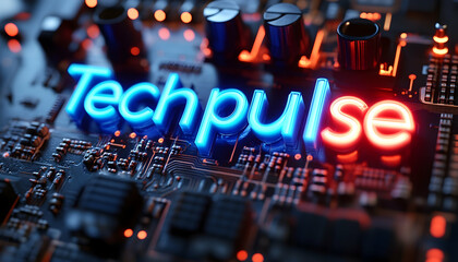 Illuminated tech pulse circuit board