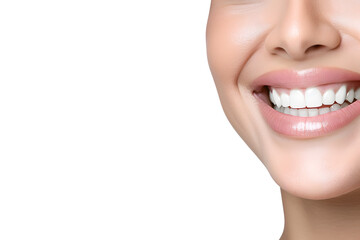 Fototapeta premium Woman's Mouth Close Up with White Teeth