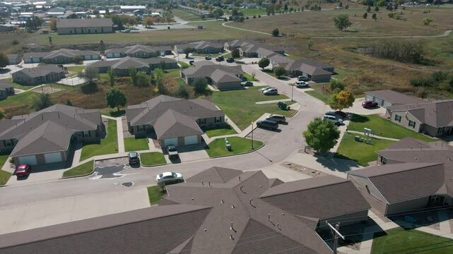 Aerial footage of a duplexes
