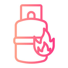 gas cylinder gradient icon