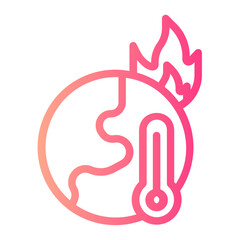 Fototapeta premium global warming gradient icon