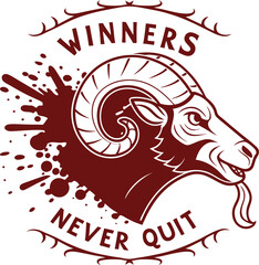 winner Never Quite typography Tshirt Design Print  Ready epos cut file 