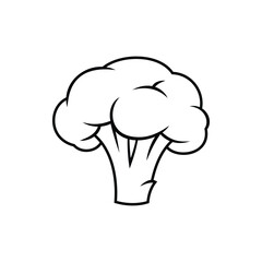  broccoli vector illustration. broccoli outline design 