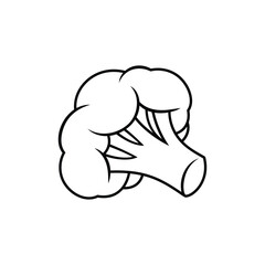  broccoli vector illustration. broccoli outline design 