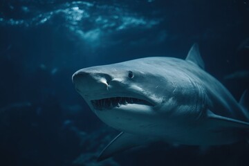 Naklejka premium Sandbar Shark underwater close-up