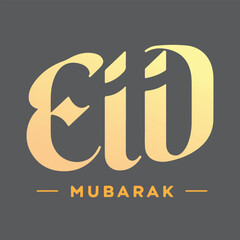 Eid mubarak typography design