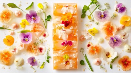 Culinary Blossom: An Edible Masterpiece of Orange and Flowers