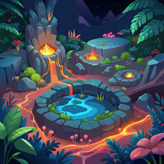  Lava Garden in a Volcanic Crater
