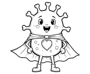 Super Cell Coloring Page