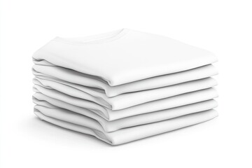 Stack of white t-shirts, neatly folded