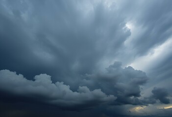 Obraz premium Dark clouds gather before a powerful storm.
