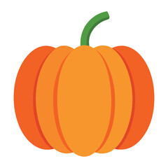 pumpkin isolated on white background,  a seasonal vegetable and symbol of autumn and Halloween harvest