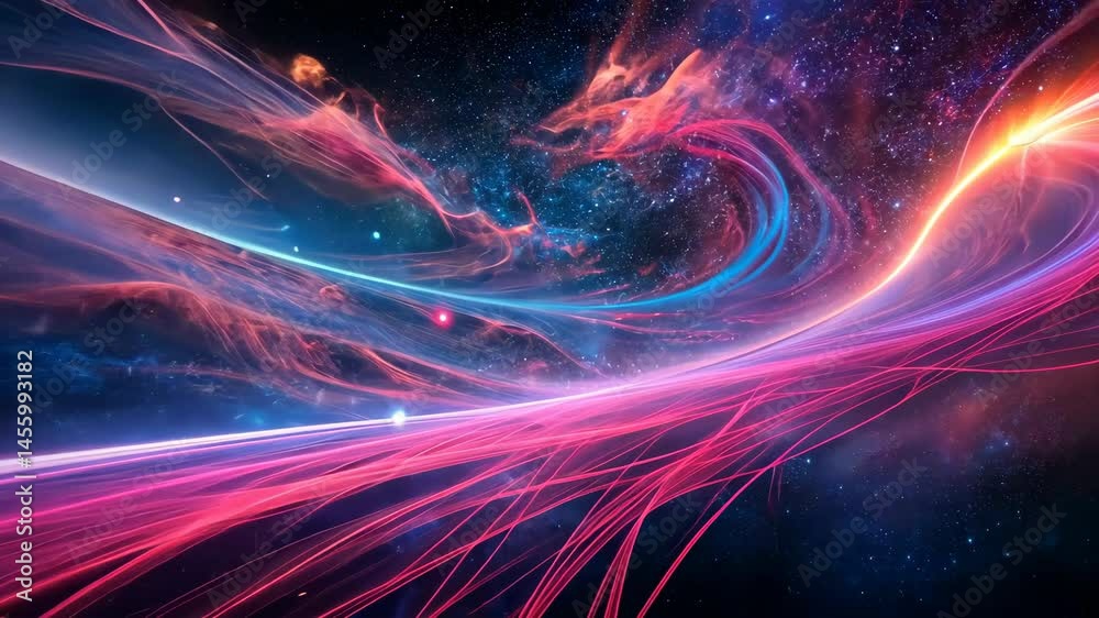 Wall mural cosmic energy flows a journey through the vibrant nebulae and starry skies