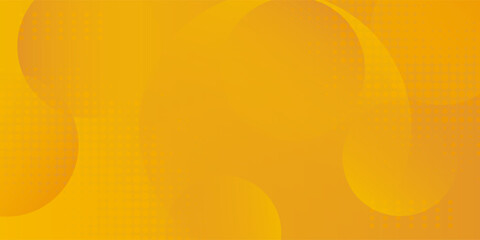 abstract yellow background with circular shapes and halftone composition. vector illustration