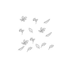 autumn leaf pattern lines