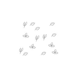 autumn leaf pattern lines