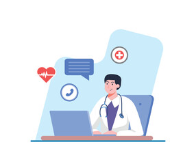 Female doctor with stethoscope, healthcare