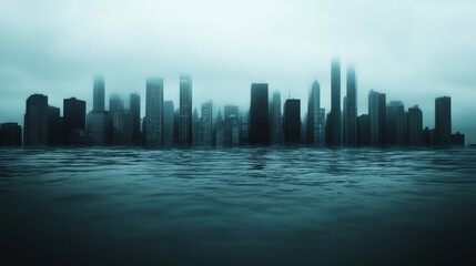 Fototapeta premium Cityscape in the Rain