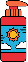 icon of a bottle of sunscreen