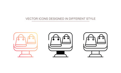 Shopping icon design with white background stock illustration