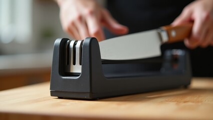 Rolling knife sharpener. Meat slicer Cheese Veggie chopper Smart cutt