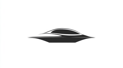 Sleek ufo vector illustration monochrome spaceship design for sci fi and technology concepts