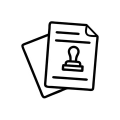 stack of documents with tax stamp on transparent background for web and graphic design