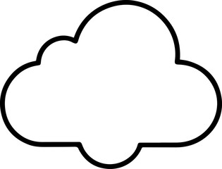 Cloud icons vector illustration line art