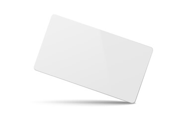 Realistic white card certificate guest room plastic hotel apartment key card. Credit card design template for mockup, branding