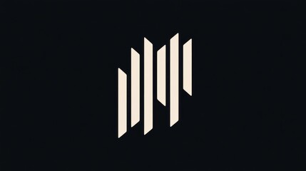 Obraz premium Abstract Minimalist Design: Elegant Beige Lines on Black Background