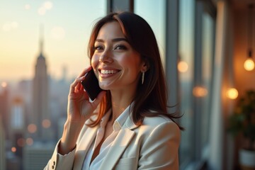 Office Confidential Call. Telephone operator Conference phone CCaaS w