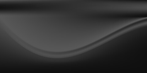 Silver  Black and white Original Background. Natural Smooth Surface Illustration. Grey Wavy Gradient Mesh. Blank Metallic Horizontal Lines Backdrop. Monochromatic Alluminium Wavy Gradient Mesh.