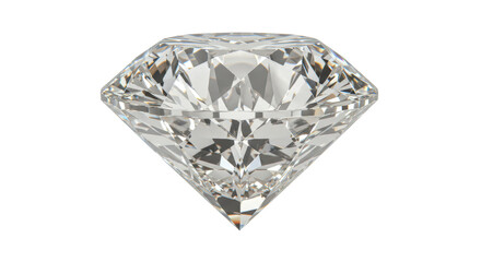 Isolated Sparkling Diamond with Brilliant Cut